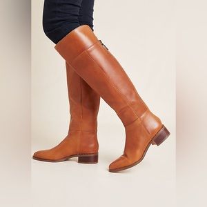 Franco Sarto knee-high boots in cognac leather size 8